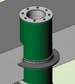 District heating baseplate penetration